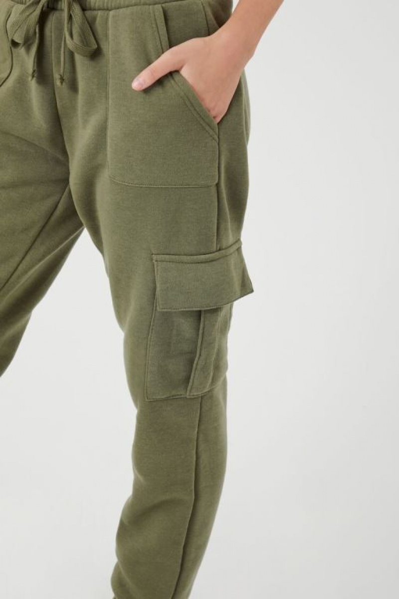 Pantalon Forever 21 Drawstring Cargo Joggers Mujer Verde Oliva | ilqBReS0KIZ