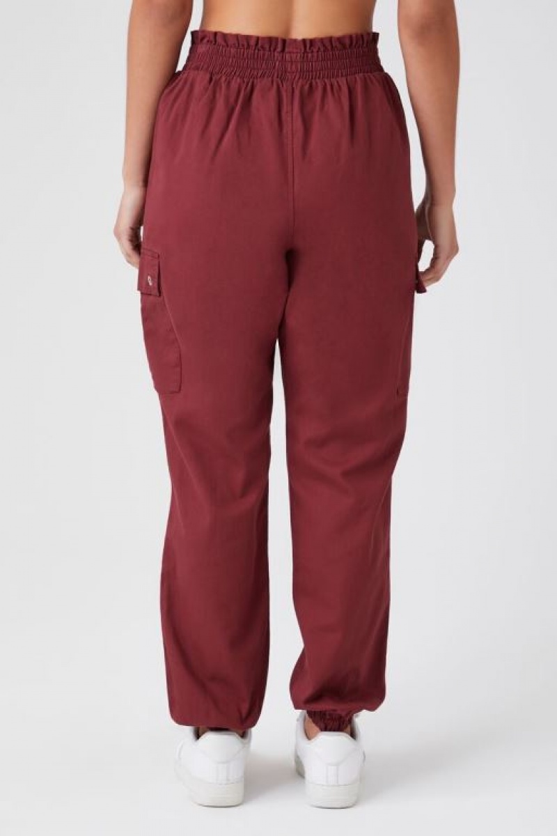 Pantalon Forever 21 Drawstring Cargo Joggers Mujer Rojas | cZPC1RxYgLO