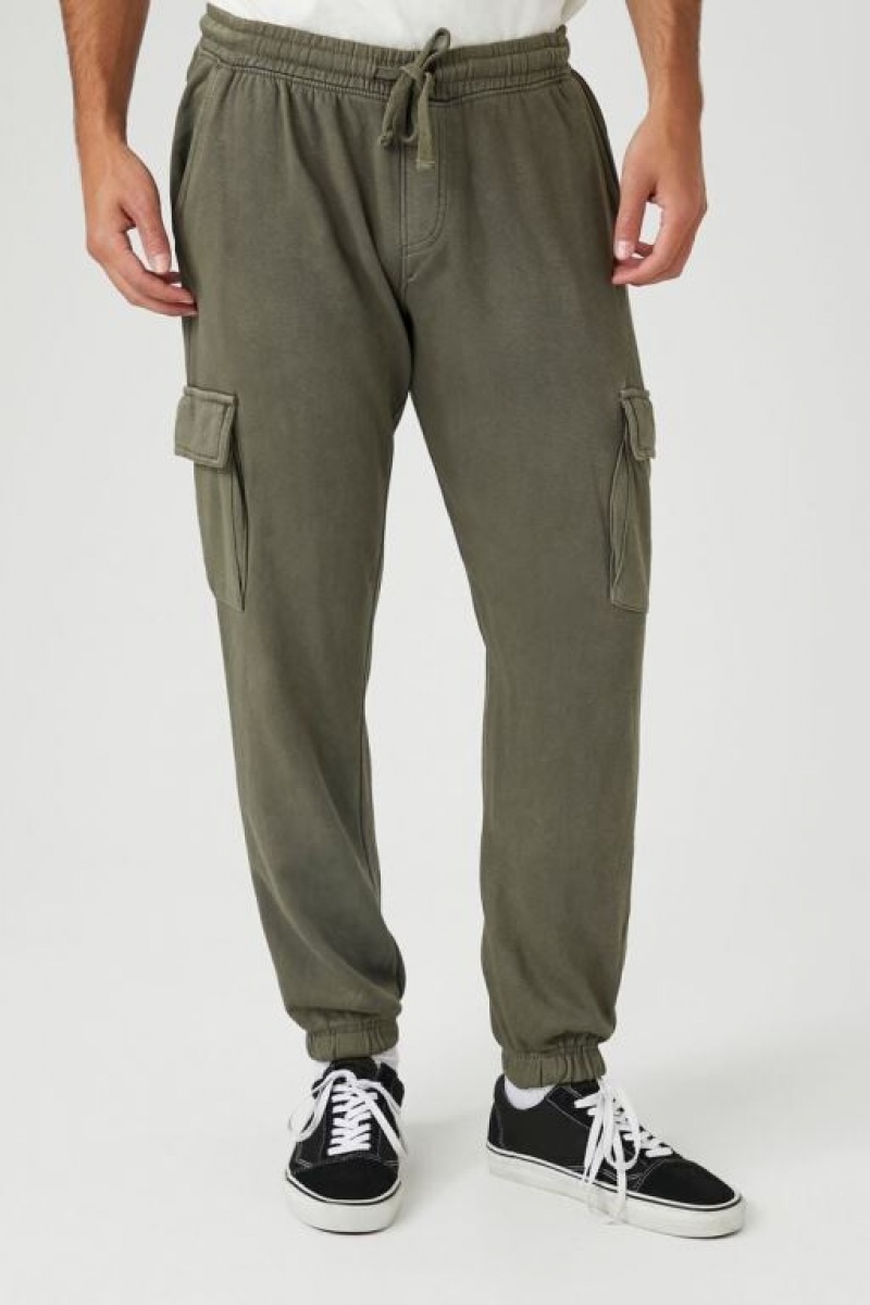 Pantalon Forever 21 Drawstring Cargo Joggers Hombre Verde Oliva | 2SdvyMBAFpC