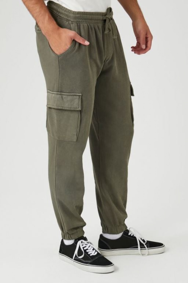 Pantalon Forever 21 Drawstring Cargo Joggers Hombre Verde Oliva | 2SdvyMBAFpC