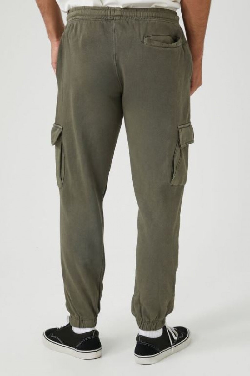 Pantalon Forever 21 Drawstring Cargo Joggers Hombre Verde Oliva | 2SdvyMBAFpC