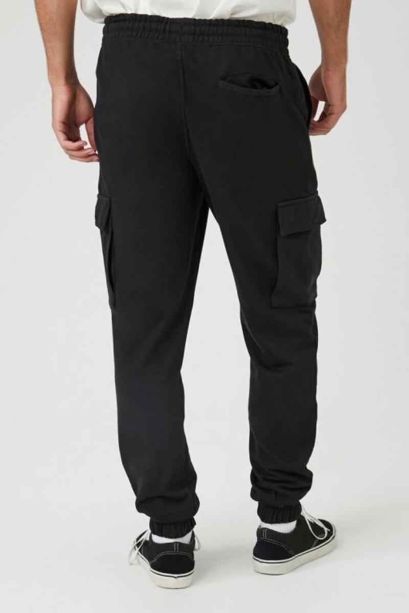 Pantalon Forever 21 Drawstring Cargo Joggers Hombre Negras | QGq0shX7YeO