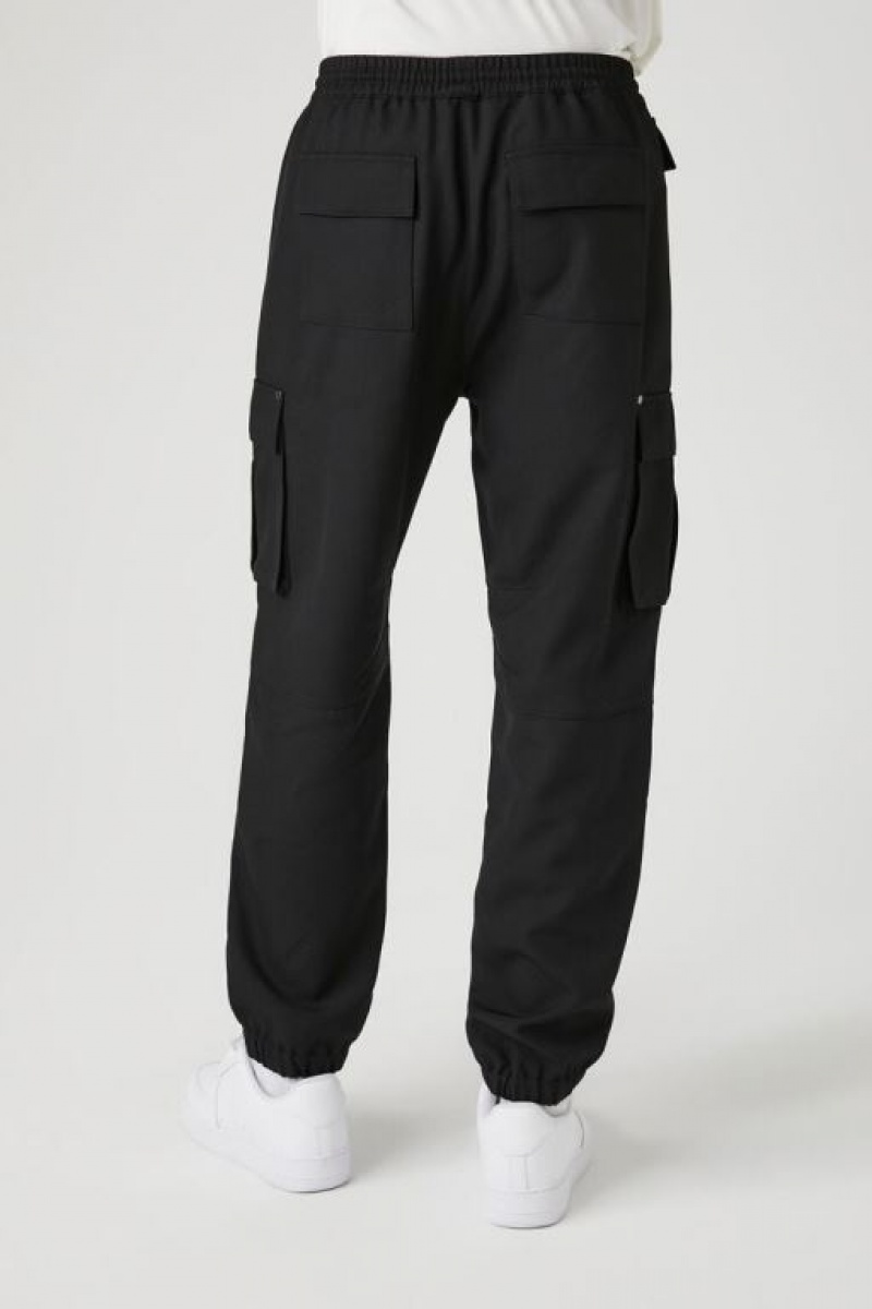 Pantalon Forever 21 Drawstring Cargo Joggers Hombre Negras | 3r2ibUFFHjc