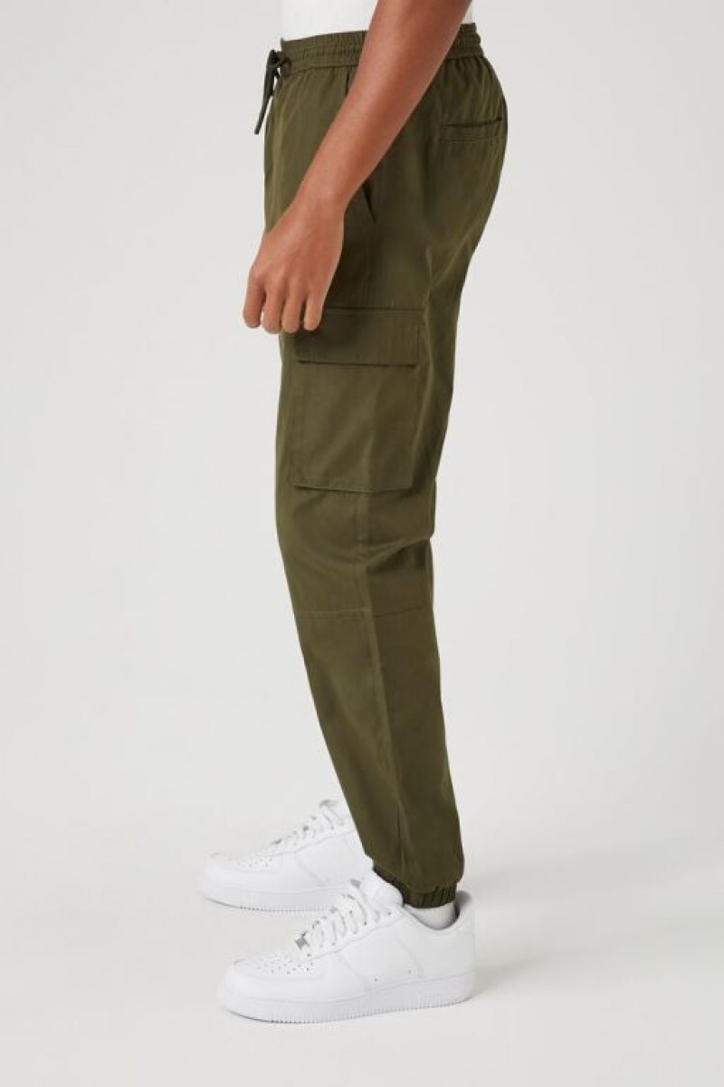 Pantalon Forever 21 Drawstring Cargo Joggers Hombre Verde Oliva | 3qU1dDPVJCV