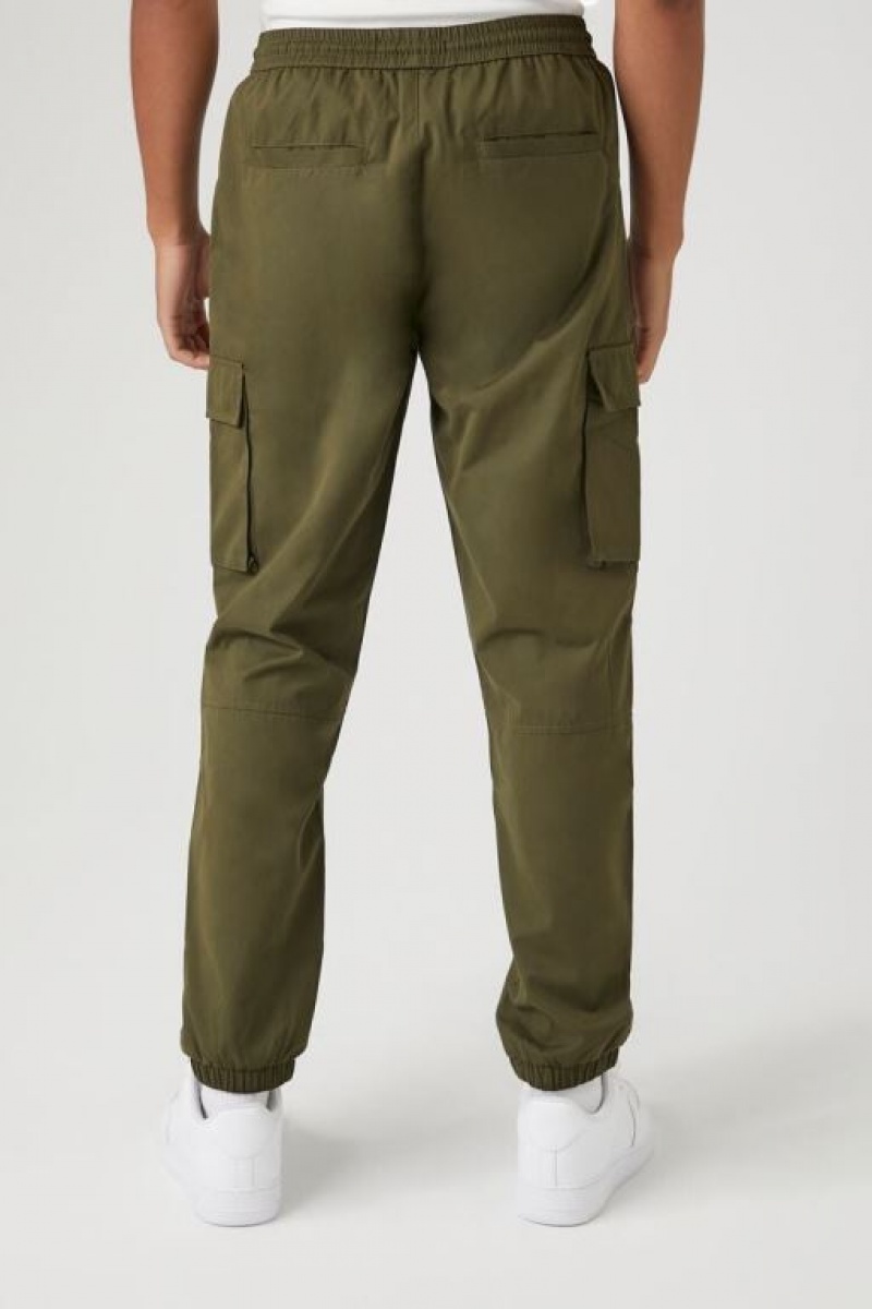 Pantalon Forever 21 Drawstring Cargo Joggers Hombre Verde Oliva | 3qU1dDPVJCV