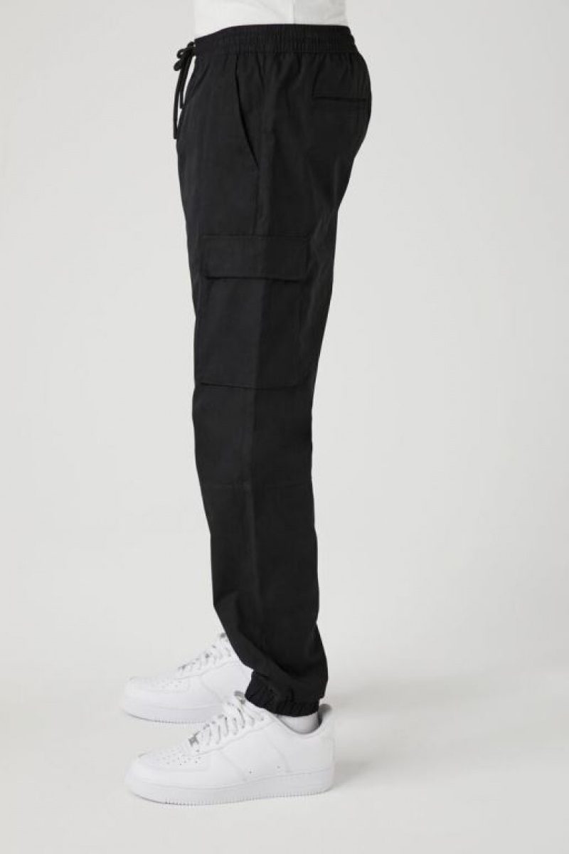 Pantalon Forever 21 Drawstring Cargo Joggers Hombre Negras | JqidHz3pGrq