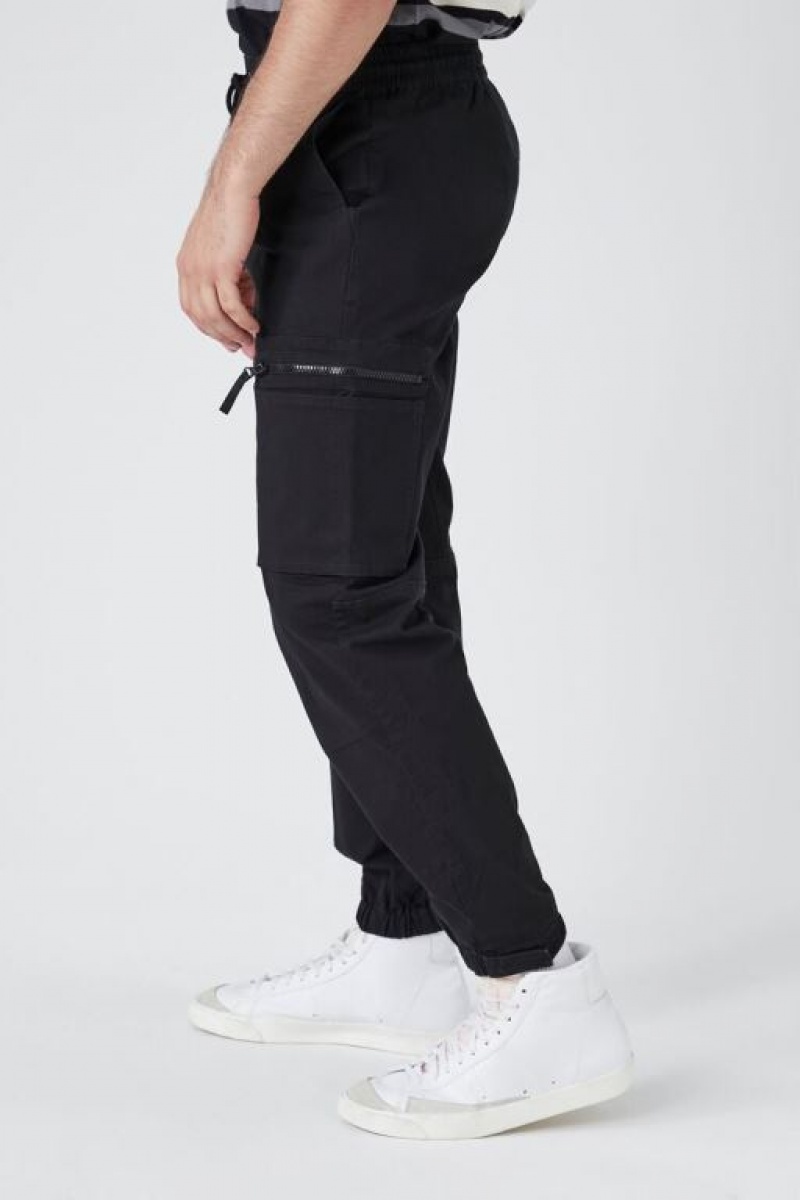 Pantalon Forever 21 Drawstring Cargo Joggers Hombre Negras | bBs5U8U1Mlk