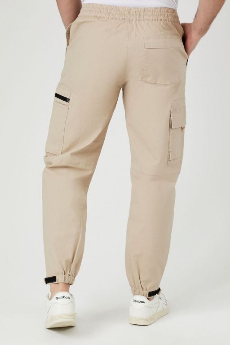 Pantalon Forever 21 Drawstring Cargo Joggers Hombre Gris Marrones | ziYJQRLPPYH