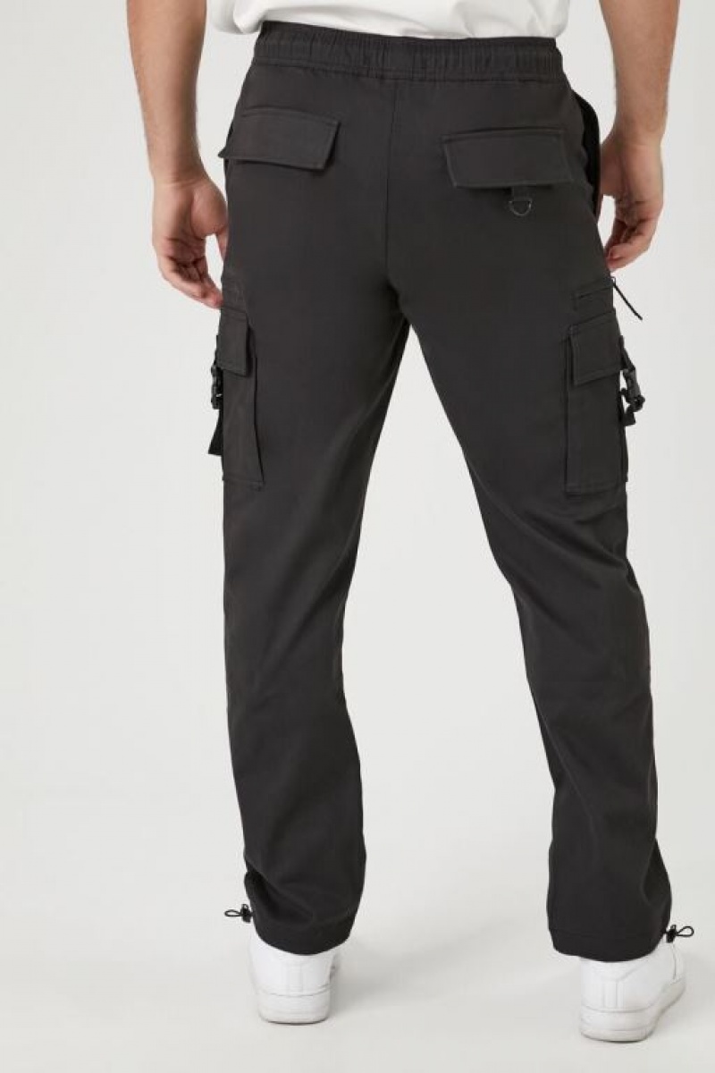 Pantalon Forever 21 Drawstring Cargo Joggers Hombre Negras | zTESKyqKt1u