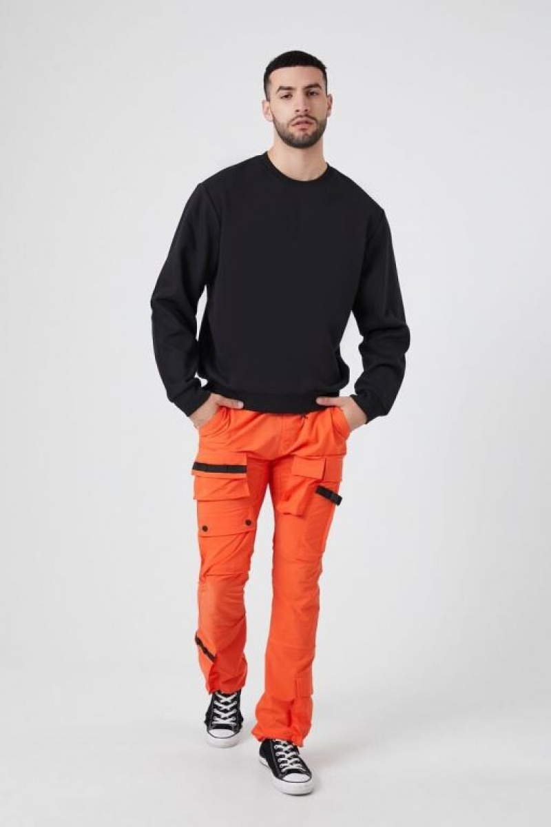 Pantalon Forever 21 Drawstring Cargo Joggers Hombre Naranjas | dEsAF16y6ro