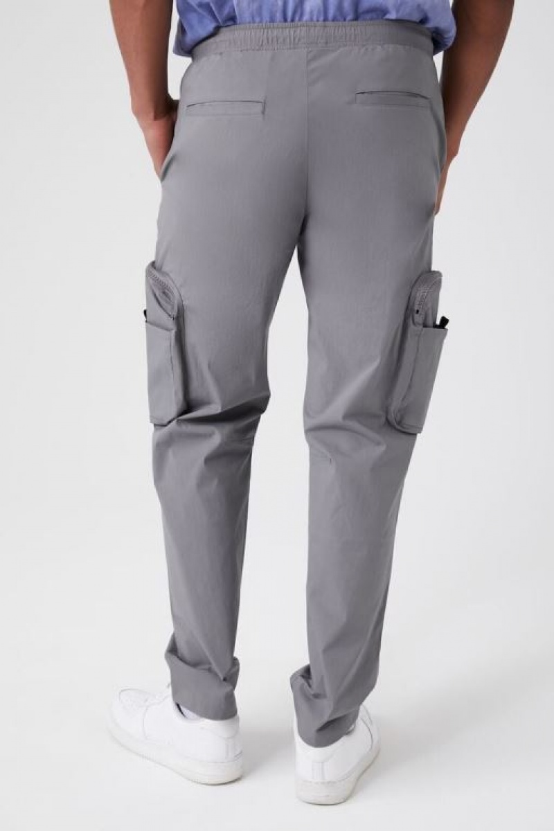 Pantalon Forever 21 Drawstring Cargo Joggers Hombre Gris | LPAe7X3qfdp