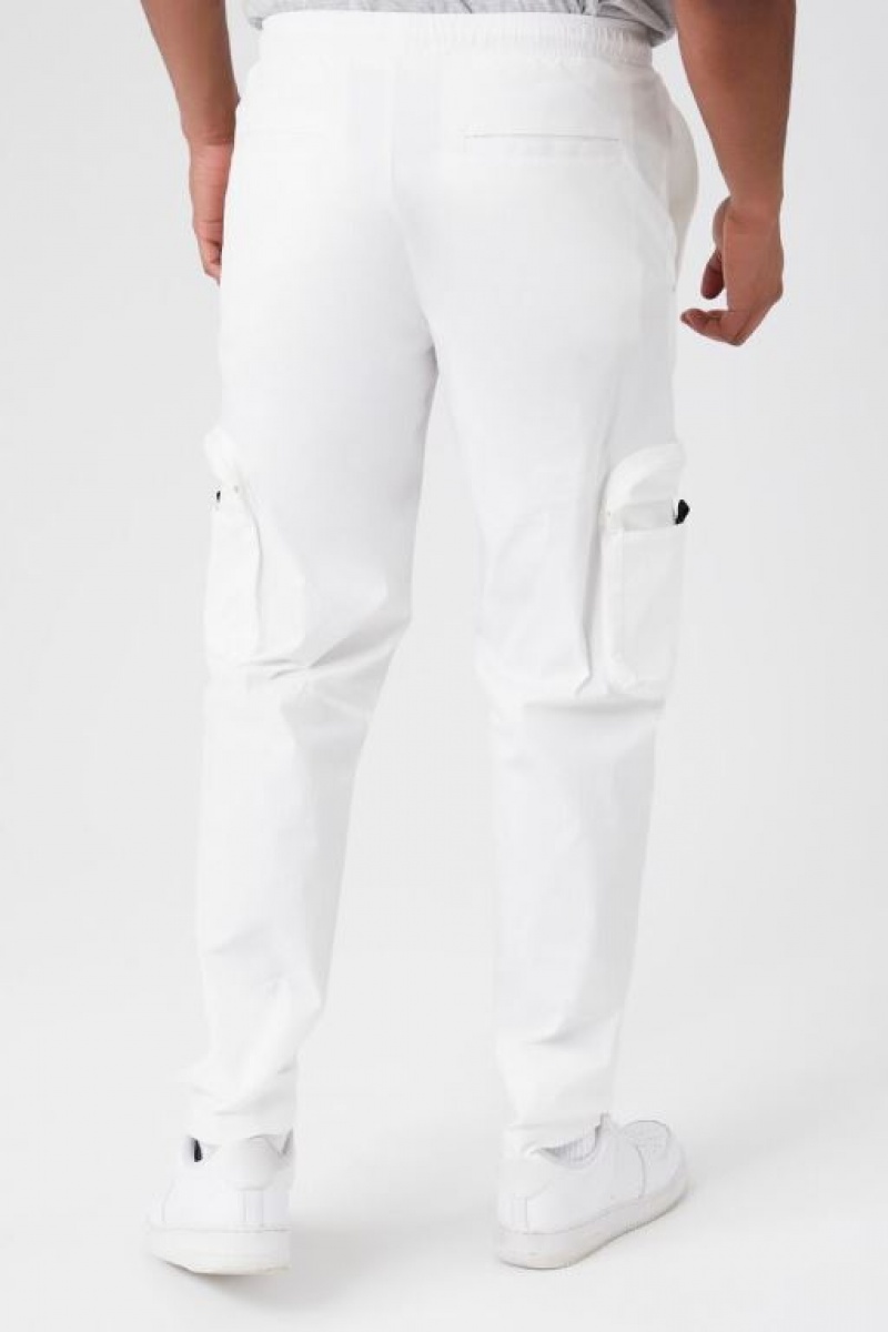 Pantalon Forever 21 Drawstring Cargo Joggers Hombre Blancas | jXoldxav4r7