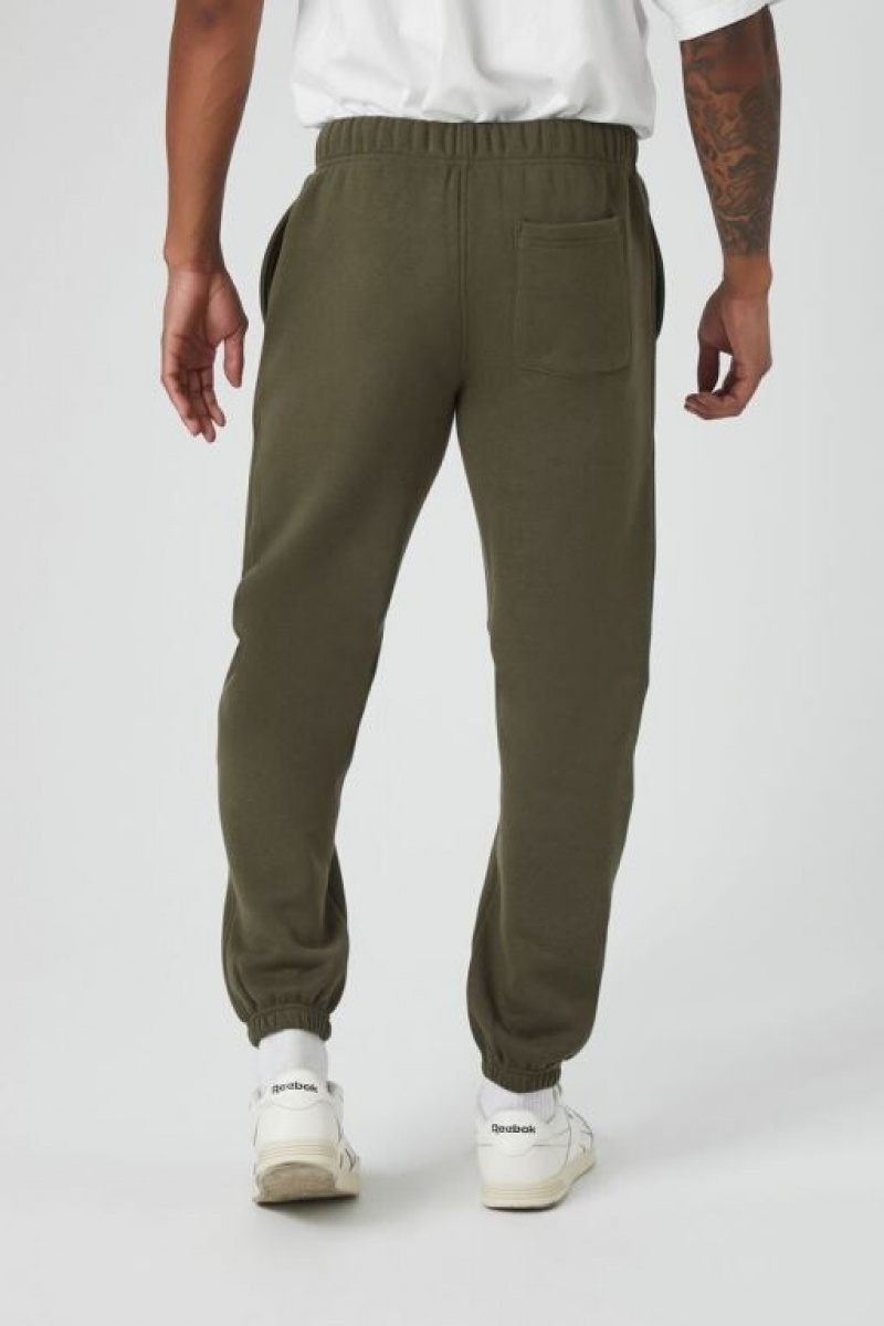 Pantalon Forever 21 Drawstring Pocket Joggers Hombre Verde Oliva | XY7xKCGkpdd