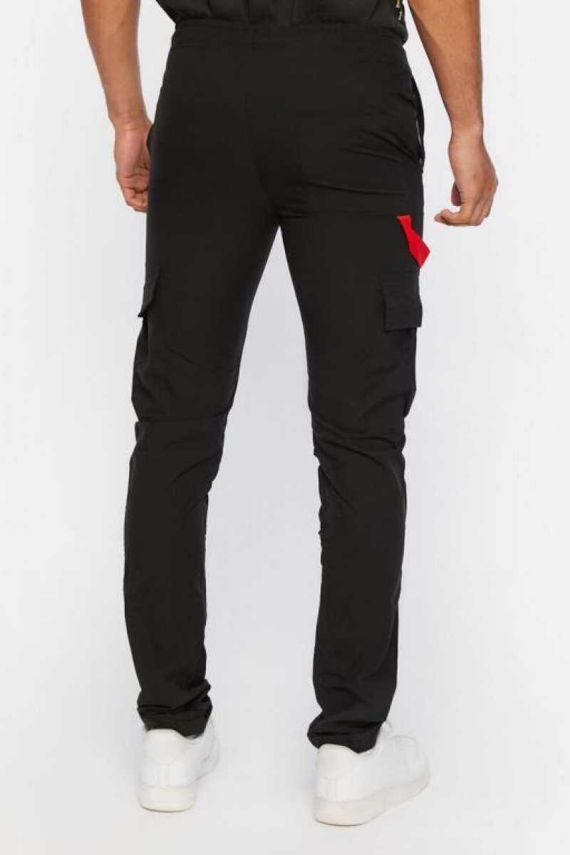 Pantalon Forever 21 Drawstring Utility Hombre Negras | Q1LYm0xlMxj