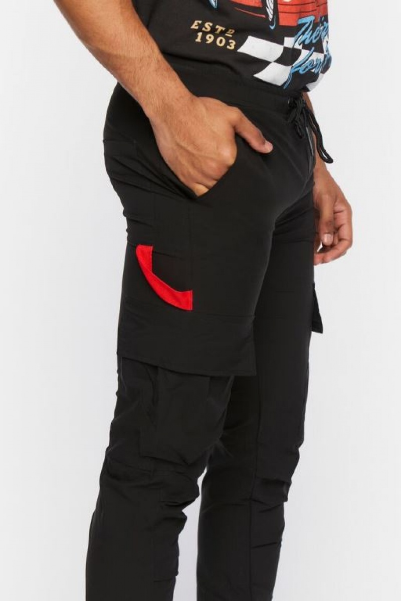 Pantalon Forever 21 Drawstring Utility Hombre Negras | Q1LYm0xlMxj