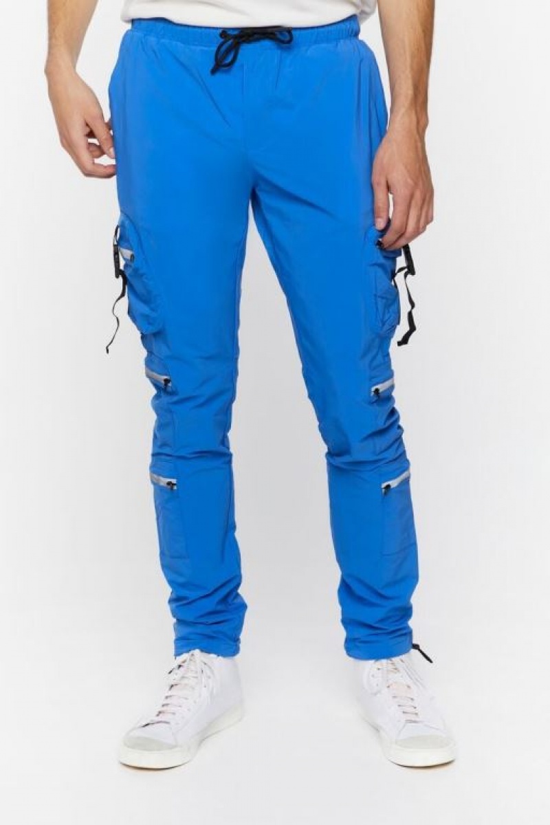 Pantalon Forever 21 Drawstring Utility Joggers Hombre Azul Real Azules | 5vhZoPTYgLN