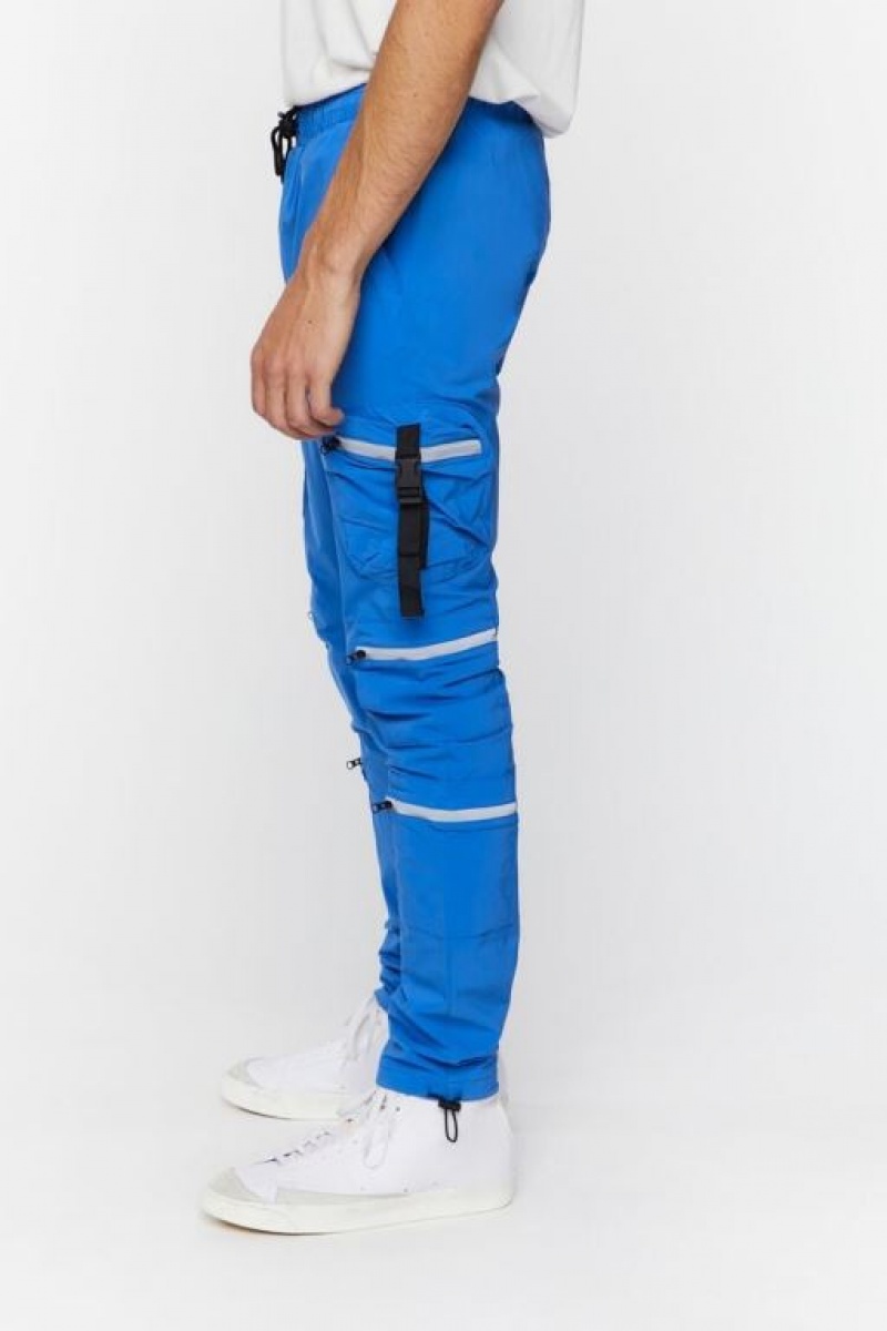 Pantalon Forever 21 Drawstring Utility Joggers Hombre Azul Real Azules | 5vhZoPTYgLN