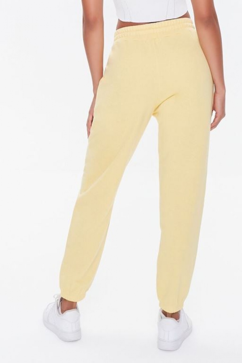 Pantalon Forever 21 Drawstring Waist Joggers Mujer Butter | XHD0wLnkVT8