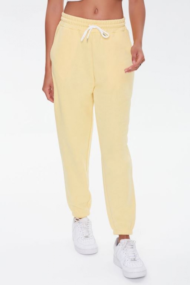 Pantalon Forever 21 Drawstring Waist Joggers Mujer Butter | npyoVlS18nW