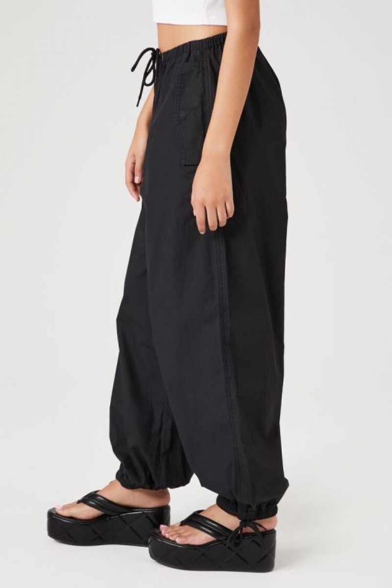 Pantalon Forever 21 Drawstring Wide Leg Joggers Mujer Negras | 2w8fIeIjXy5