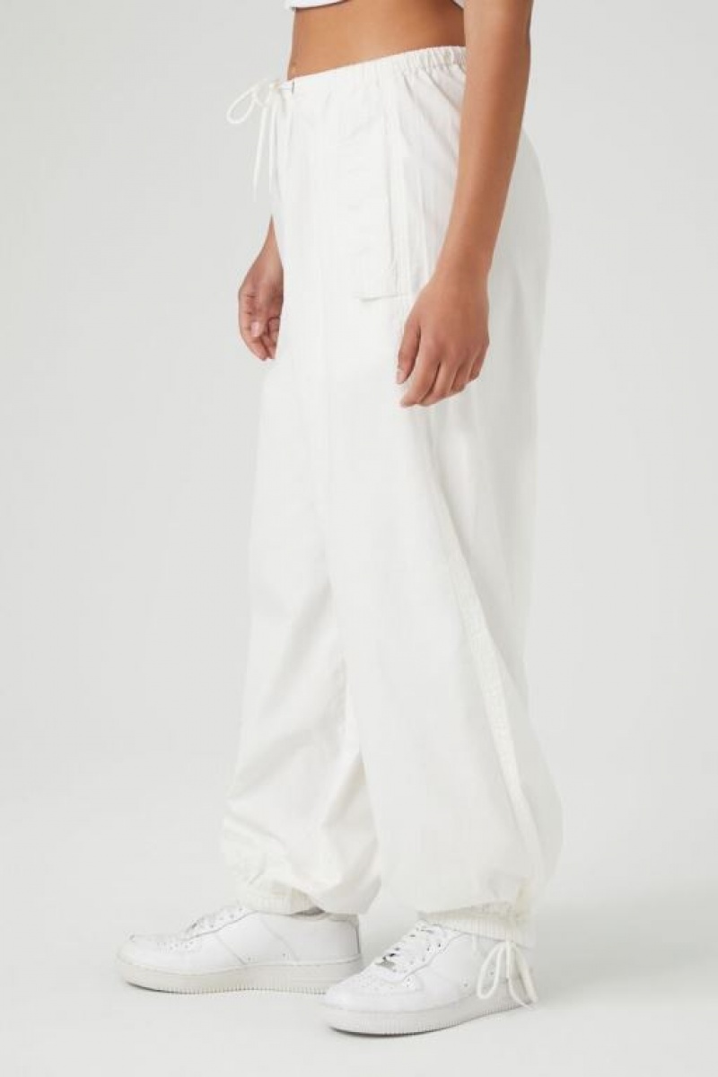 Pantalon Forever 21 Drawstring Wide Leg Joggers Mujer Blancas | ZCTU6J3uUXo