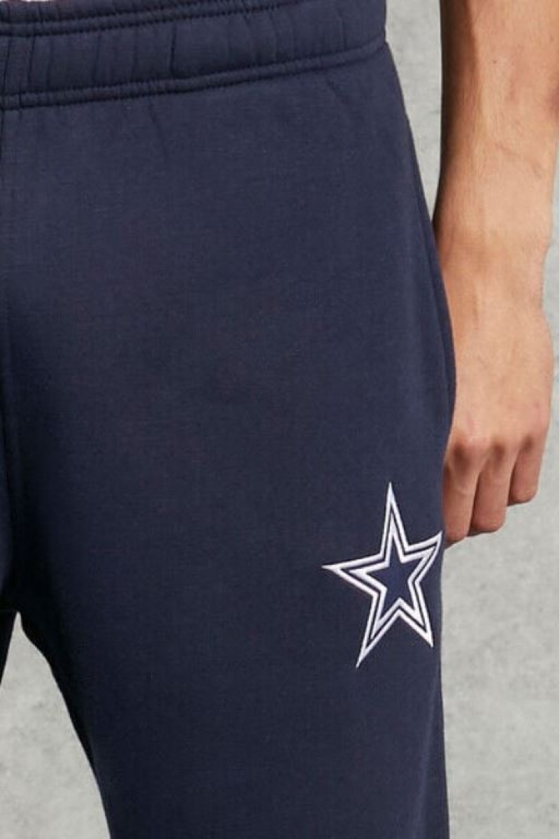 Pantalon Forever 21 Embroidered Dallas Cowboys Joggers Hombre Azules Multicolor | wVXt0lijtNm