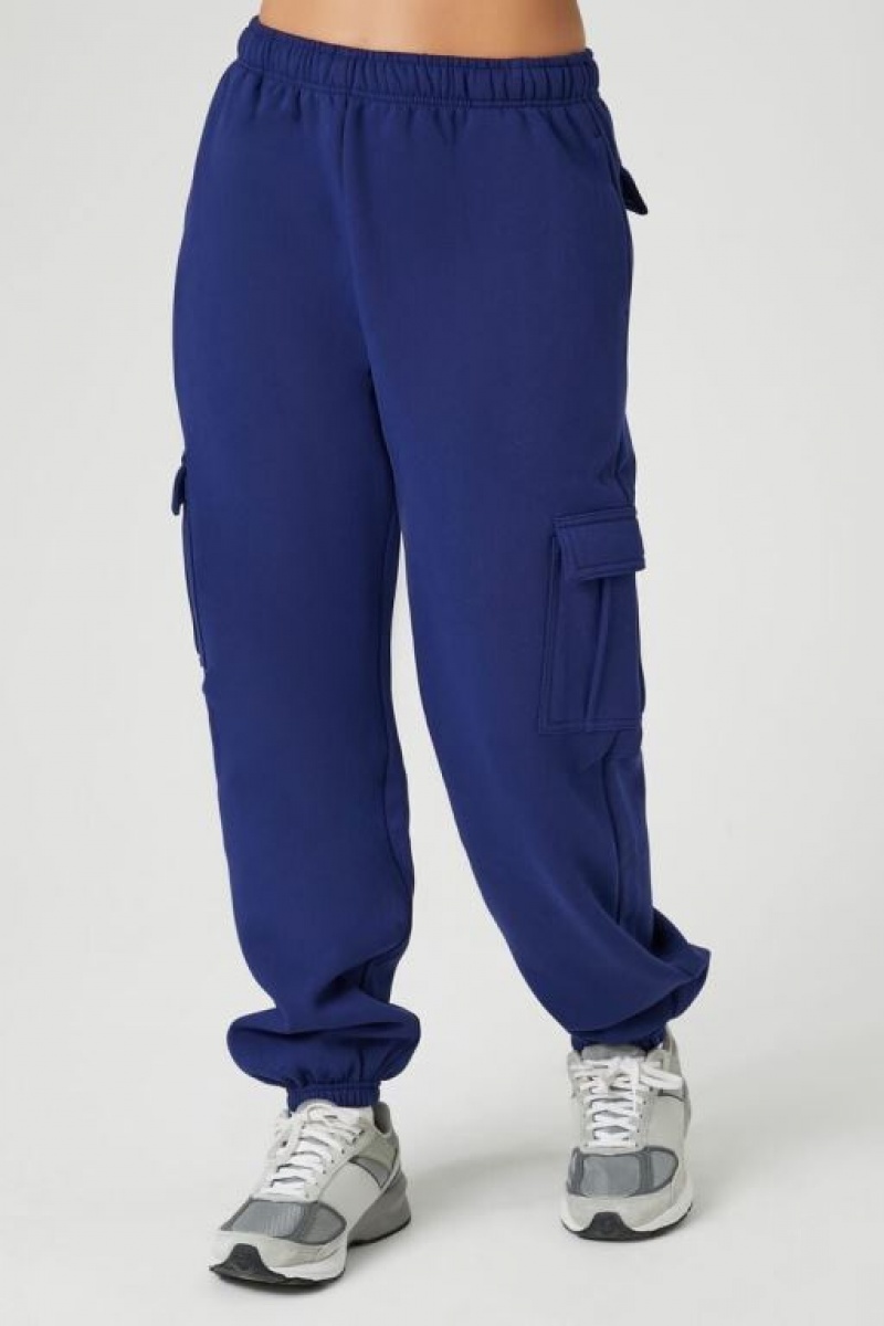 Pantalon Forever 21 Fleece Cargo Joggers Mujer Azul Marino | TdcJj5VVdtZ