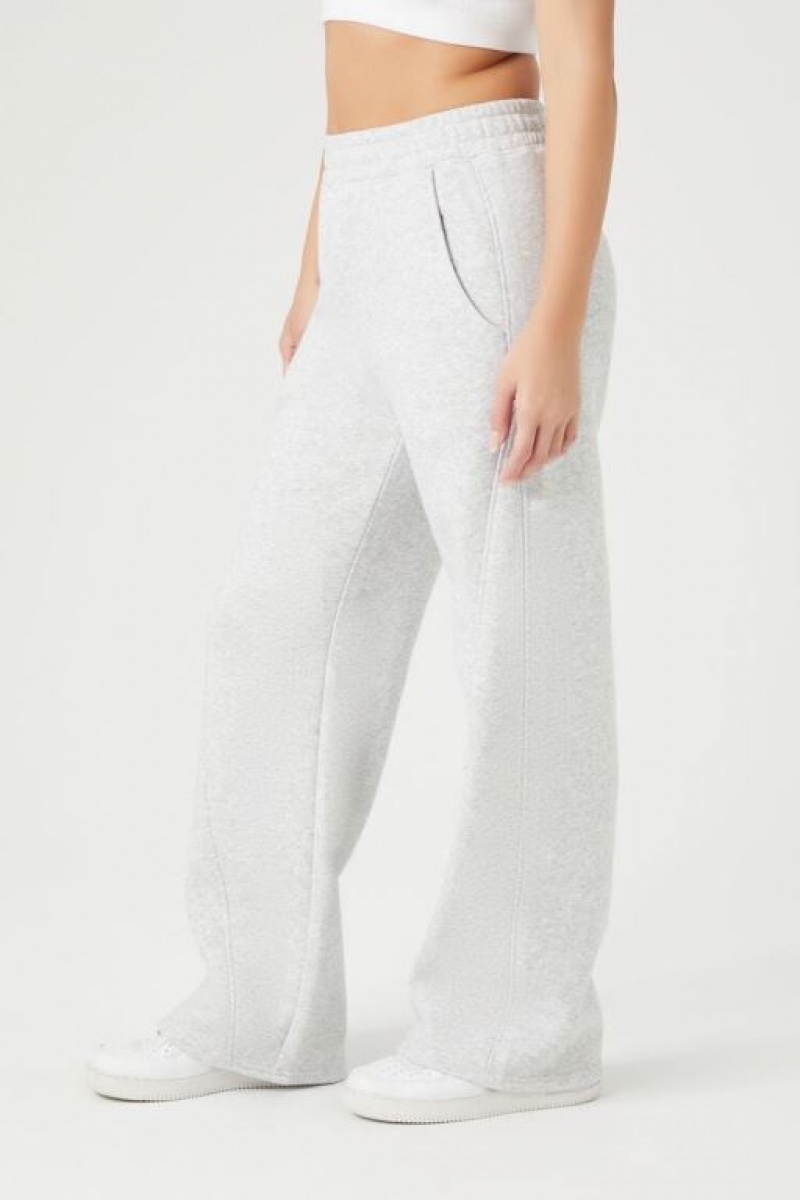 Pantalon Forever 21 Fleece Cotton Sweatpants Mujer Gris | 6hequPwVcaW