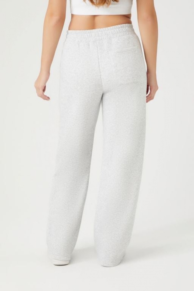 Pantalon Forever 21 Fleece Cotton Sweatpants Mujer Gris | 6hequPwVcaW