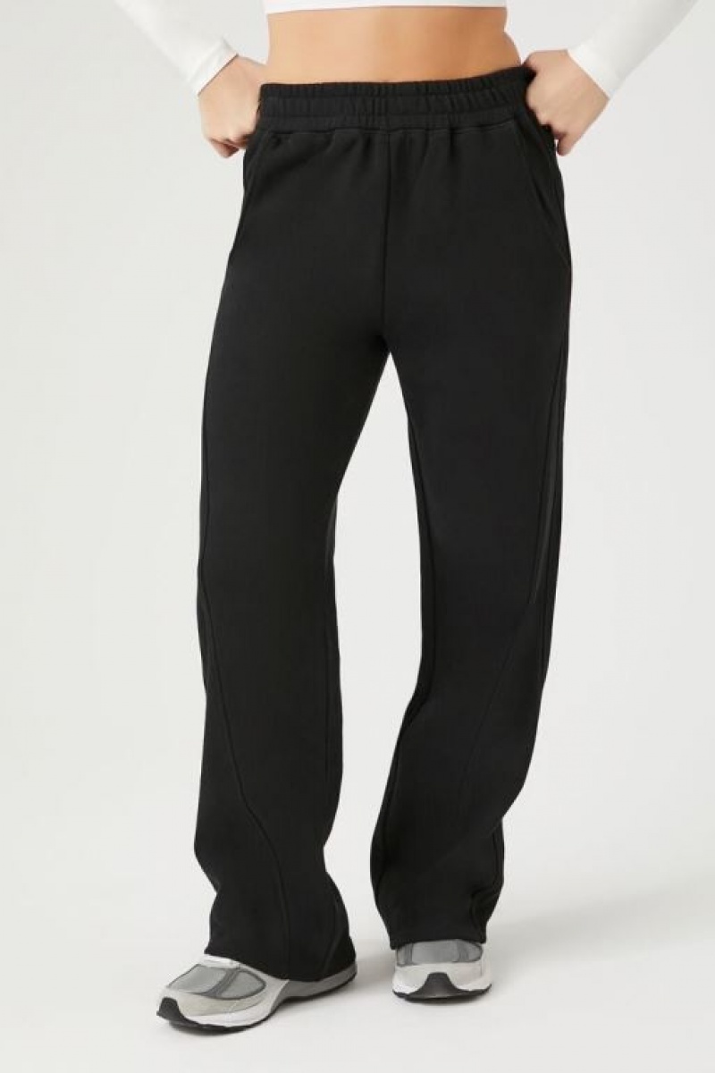 Pantalon Forever 21 Fleece Cotton Sweatpants Mujer Negras | KCg5rzW628g