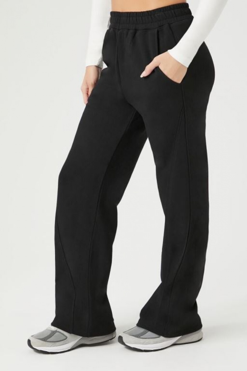 Pantalon Forever 21 Fleece Cotton Sweatpants Mujer Negras | KCg5rzW628g