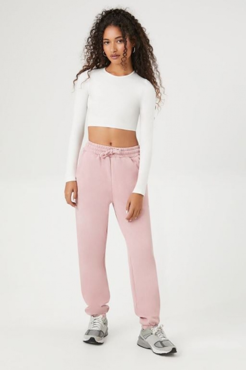 Pantalon Forever 21 Fleece Drawstring Joggers Mujer Moradas | xZfp6H9ZeDx