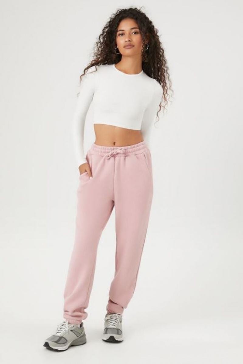 Pantalon Forever 21 Fleece Drawstring Joggers Mujer Moradas | xZfp6H9ZeDx