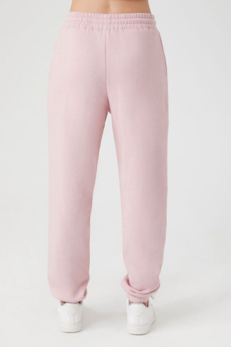 Pantalon Forever 21 Fleece Drawstring Joggers Mujer Moradas | lrPIFzUdskc