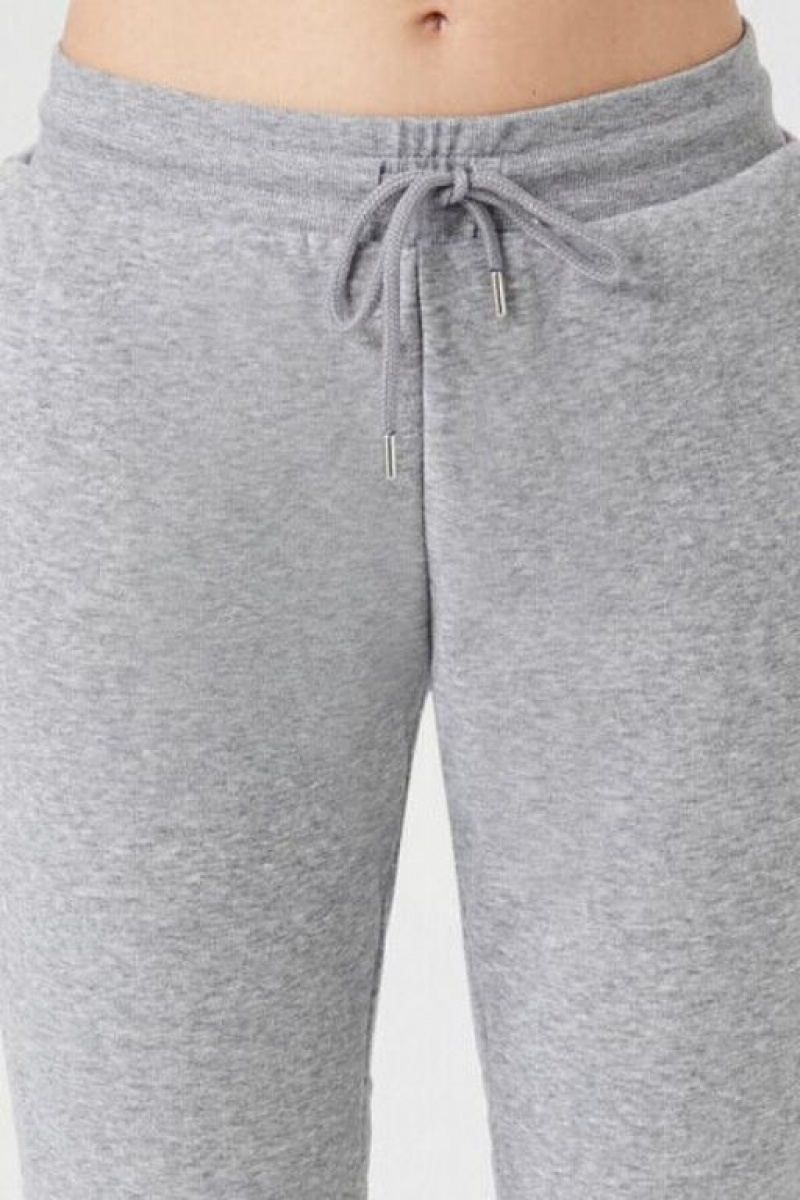 Pantalon Forever 21 Fleece Drawstring Joggers Mujer Gris | OJbHFbl2ymt