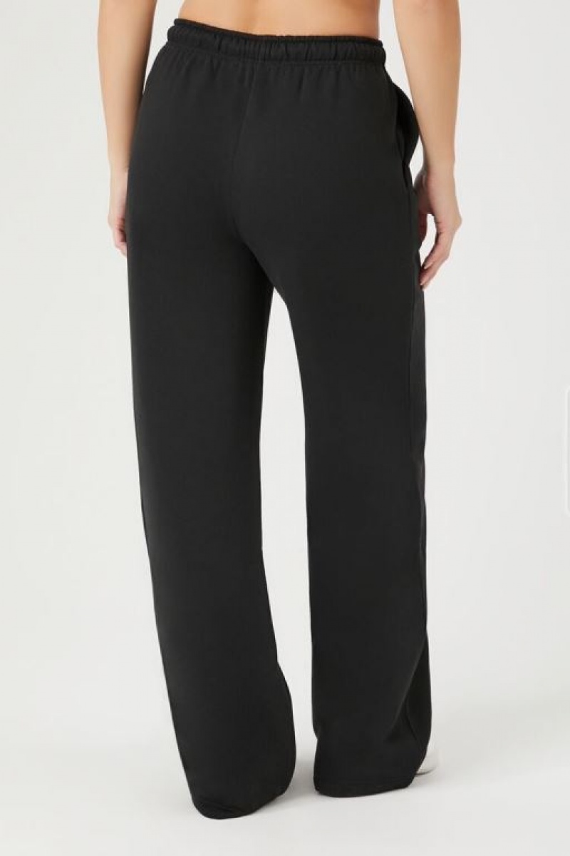 Pantalon Forever 21 Fleece Drawstring Sweatpants Mujer Negras | BFmpEVxZrox