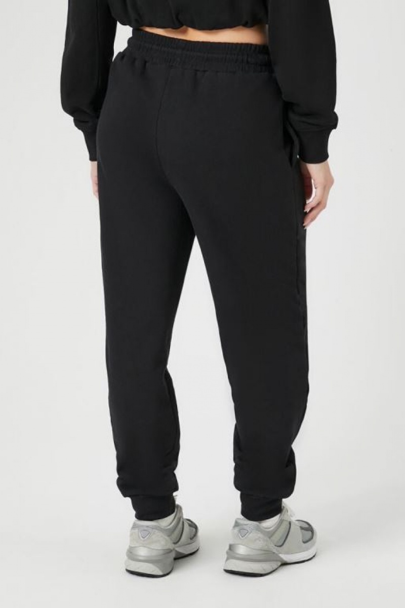 Pantalon Forever 21 Fleece Los Angeles Estampadas Joggers Mujer Negras | oGH9eTjGfRj