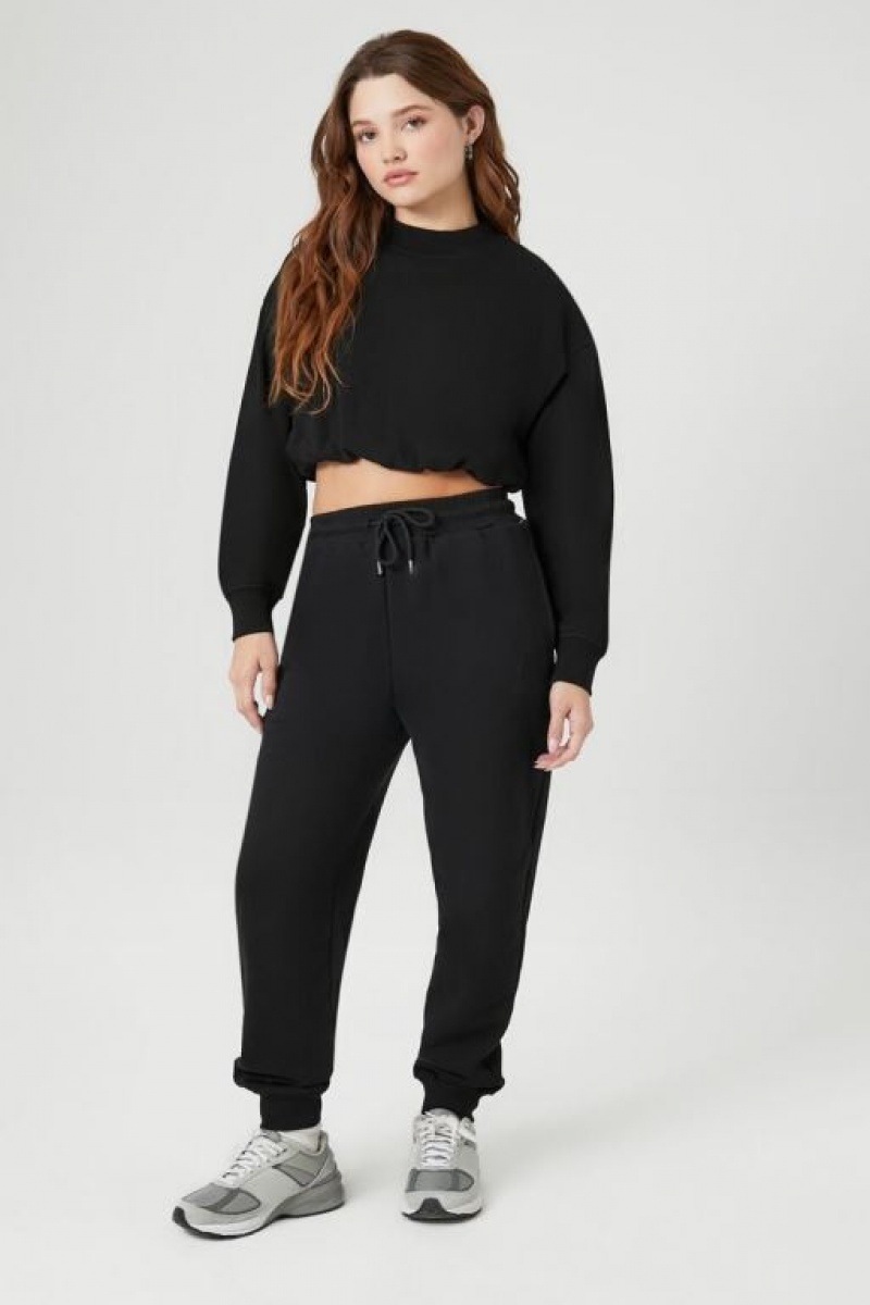 Pantalon Forever 21 Fleece Los Angeles Estampadas Joggers Mujer Negras | oGH9eTjGfRj