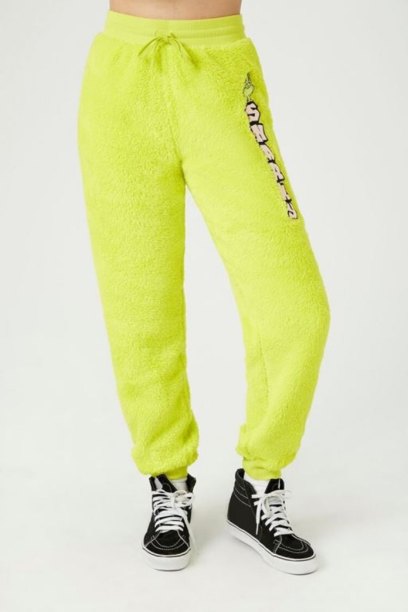 Pantalon Forever 21 Fleece The Grinch Snarky Joggers Mujer Verde Multicolor | kmMdYl8BD3Y