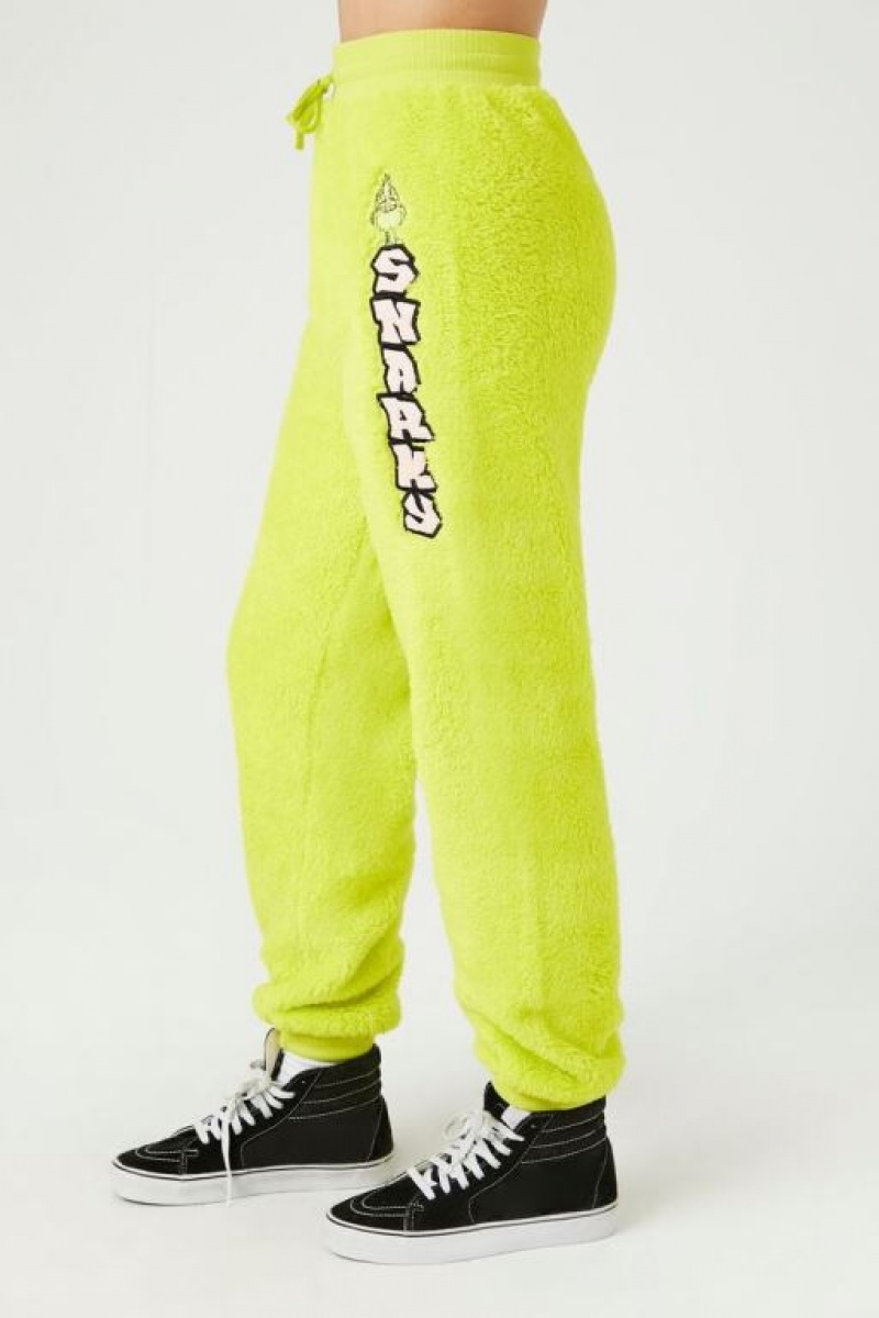 Pantalon Forever 21 Fleece The Grinch Snarky Joggers Mujer Verde Multicolor | kmMdYl8BD3Y