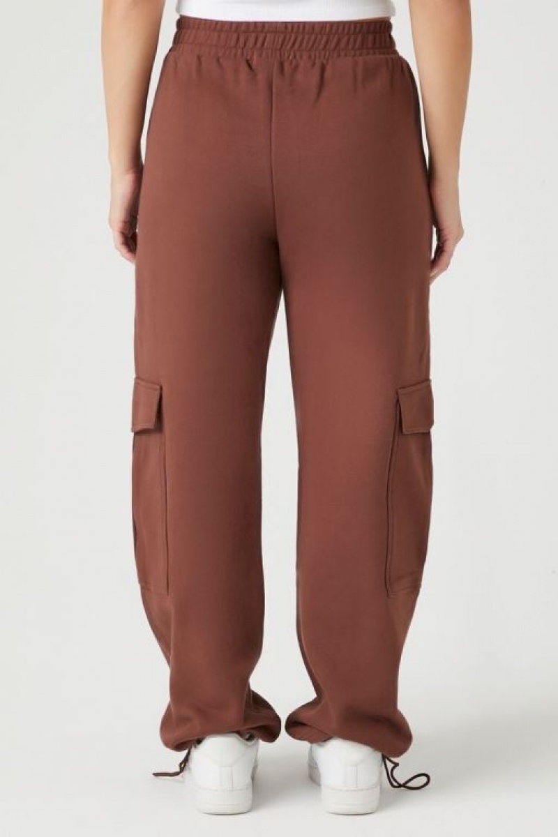 Pantalon Forever 21 French Terry Cargo Joggers Mujer Chocolate | ZDrQGbKjlfR