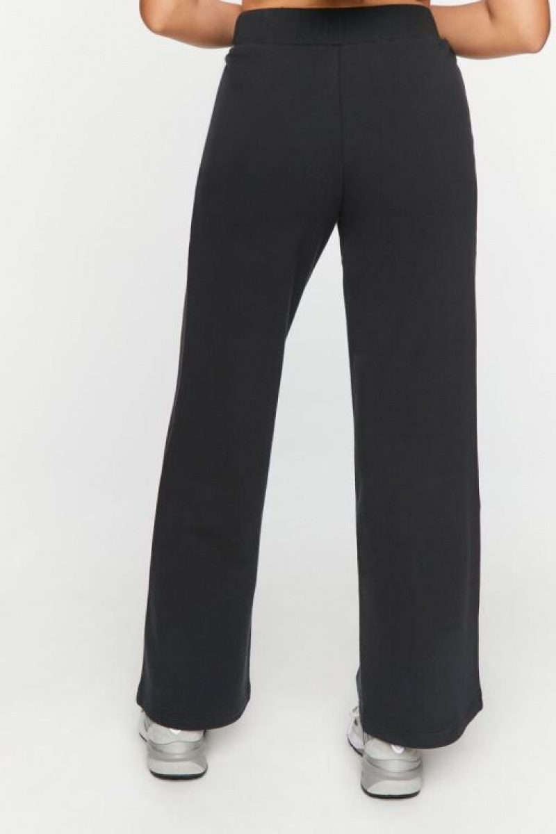 Pantalon Forever 21 French Terry Crossover Mujer Negras | 89oAv21ZBGt