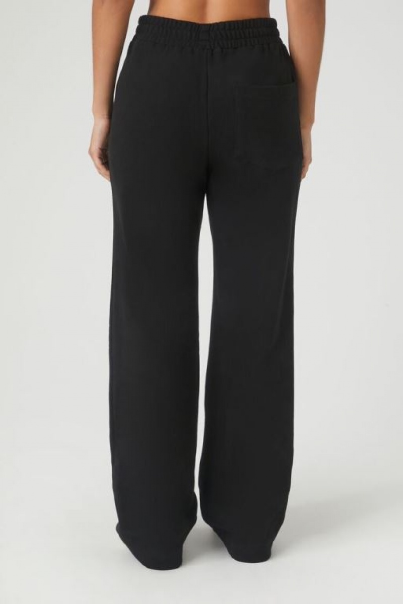 Pantalon Forever 21 French Terry Directo Leg Mujer Negras | z3yufjOkIFN