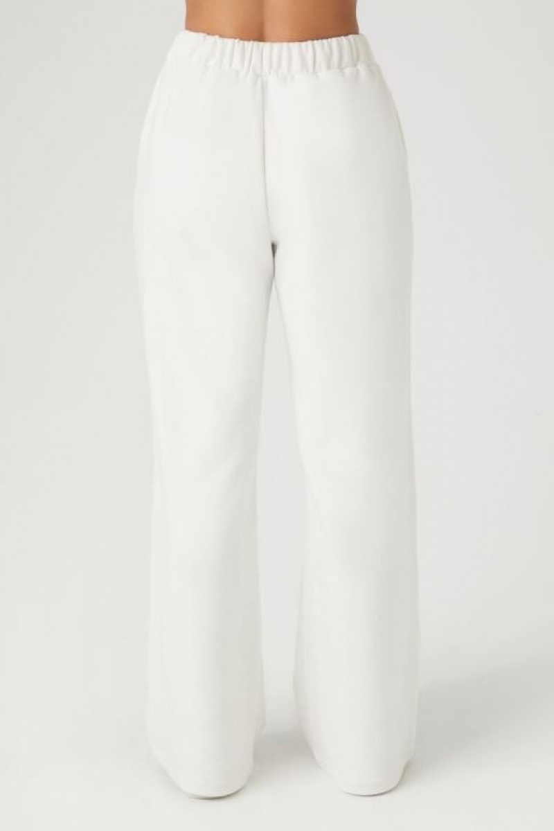 Pantalon Forever 21 French Terry Drawstring Mujer Blancas | juhtYlXeH1r