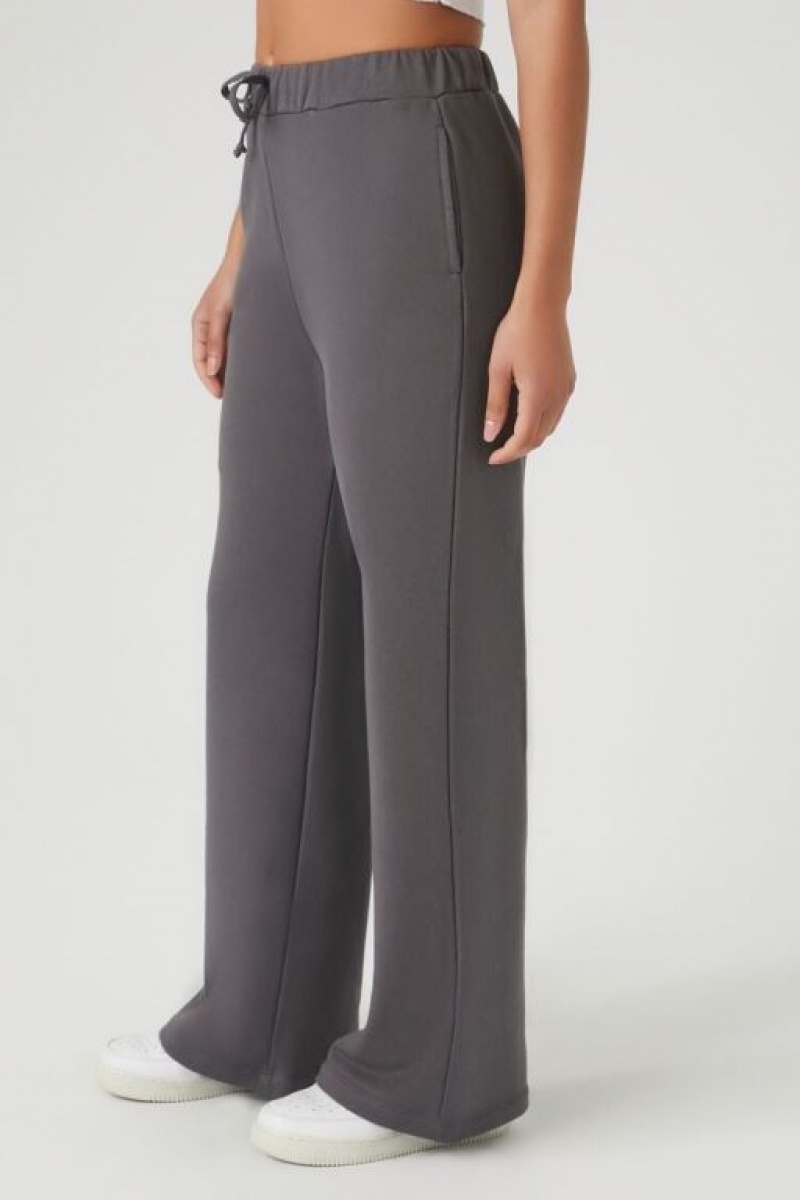 Pantalon Forever 21 French Terry Drawstring Mujer Gris | MwH8aw7iLeP