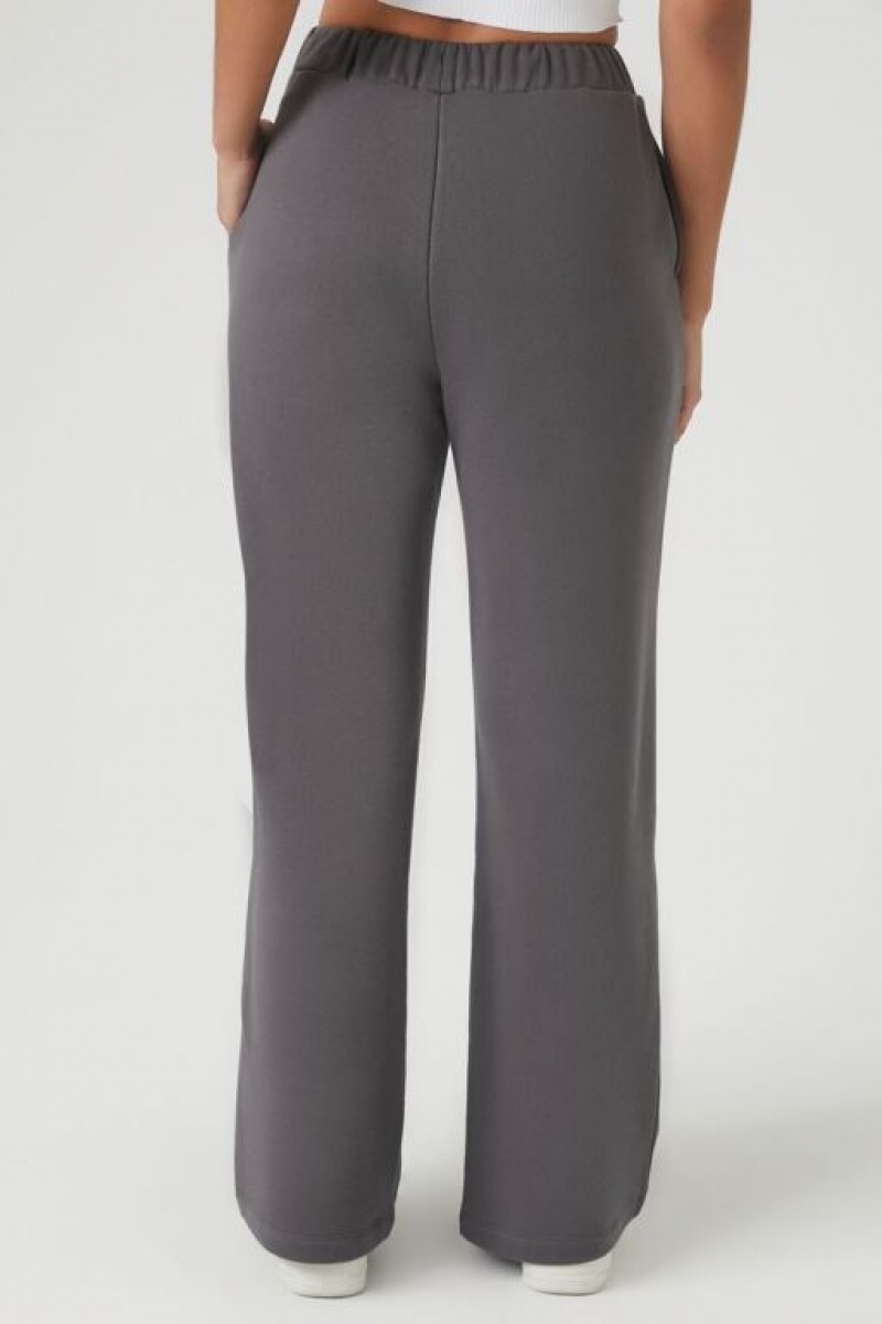 Pantalon Forever 21 French Terry Drawstring Mujer Gris | MwH8aw7iLeP