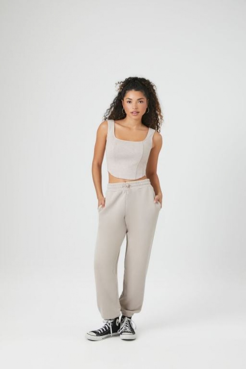 Pantalon Forever 21 French Terry Mineral Wash Sweatpants Mujer Goat | Pqv0lUBwJlF