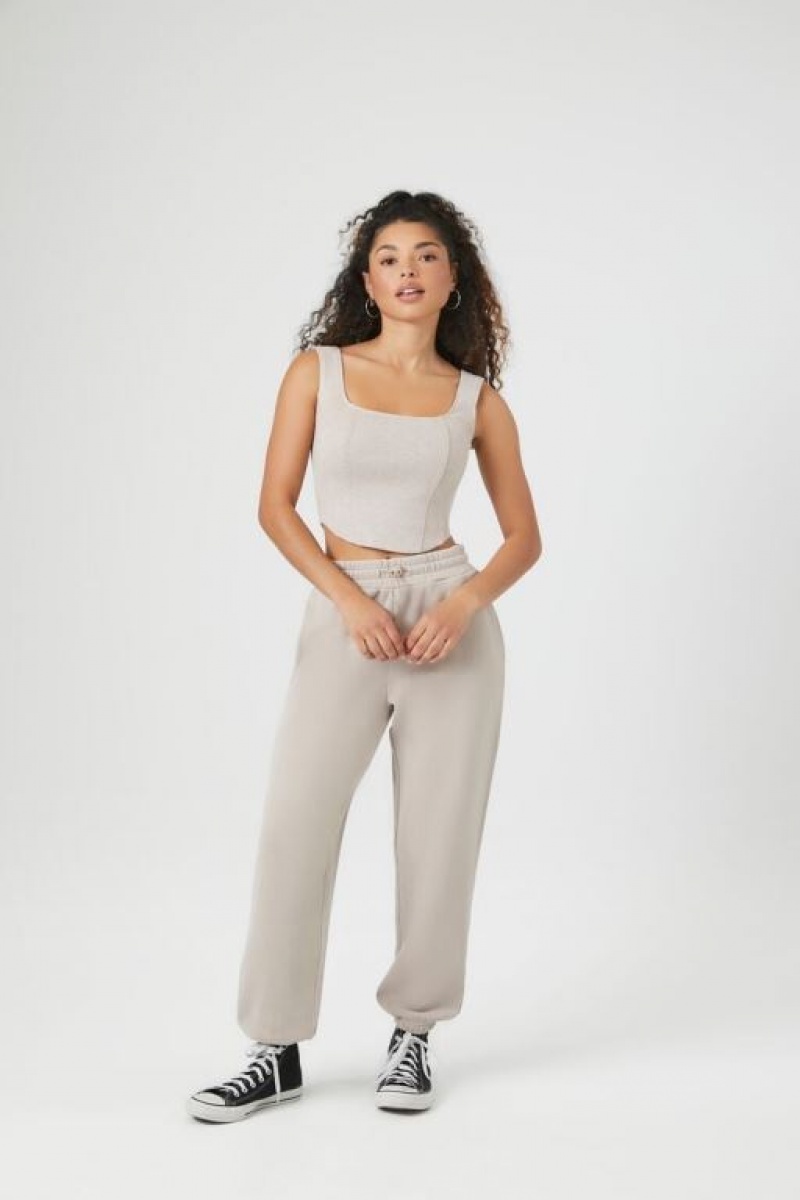 Pantalon Forever 21 French Terry Mineral Wash Sweatpants Mujer Goat | Pqv0lUBwJlF