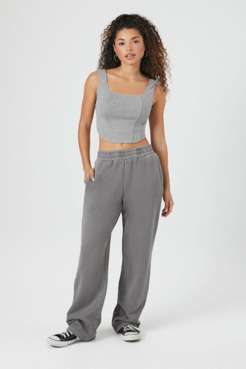 Pantalon Forever 21 French Terry Sweatpants Mujer Gris | dqz7stosrNc