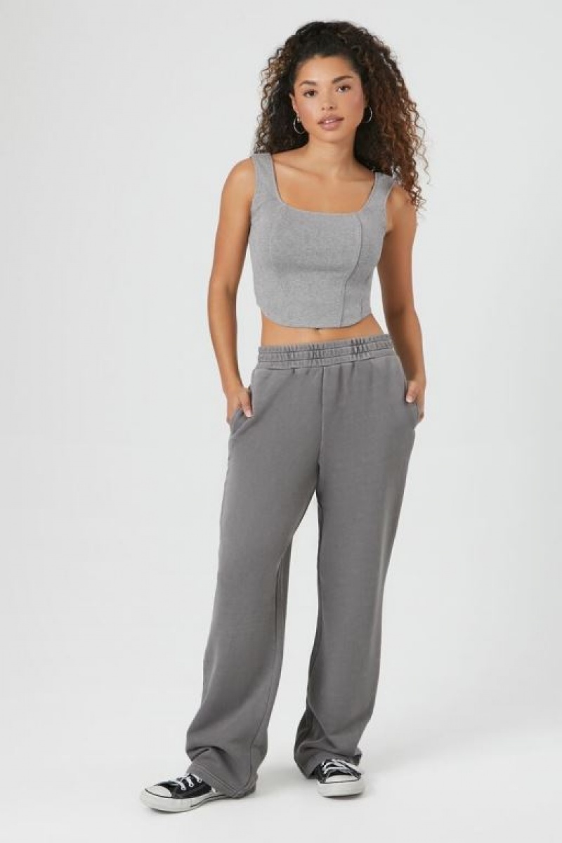 Pantalon Forever 21 French Terry Sweatpants Mujer Gris | dqz7stosrNc